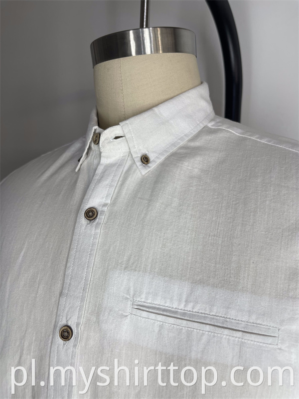 All linen breathable and comfortable lapel shirt